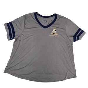 Disney Parks Walt Disney World 50th Anniversary Minnie Mouse Ringer Tee Grey 2X